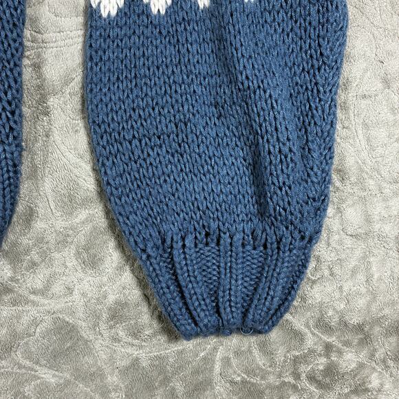 Natural Life Women's Fair Isle Cropped Cardigan Size Medium Blue Boho Knit Cozy - Picture 4 of 8